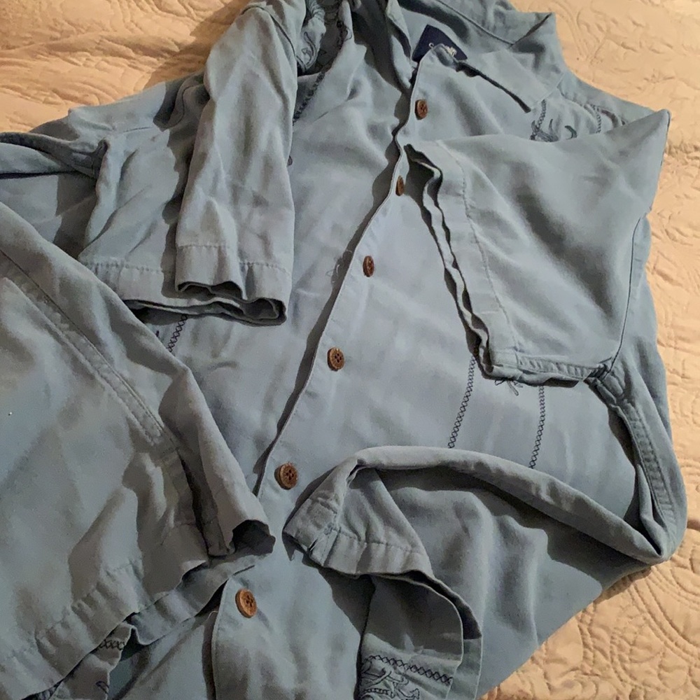 Men’s Caribbean Joe 100% silk shirt - Picture 7 of 7